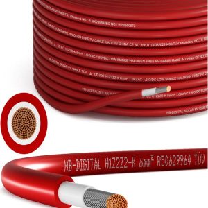 10M De Câble Solaire 6MM2 Rouge