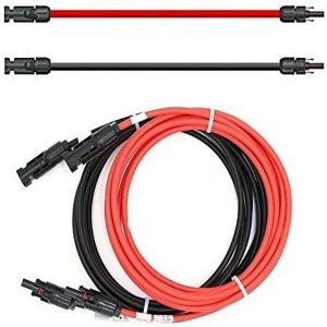 2X5M Allonge Câble Solaire 4MM2 - Mc4 - (Noir - Rouge)
