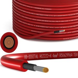 20M De Câble Solaire 4MM2 Rouge