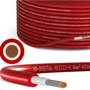 5M De Câble Solaire 4MM2 Rouge